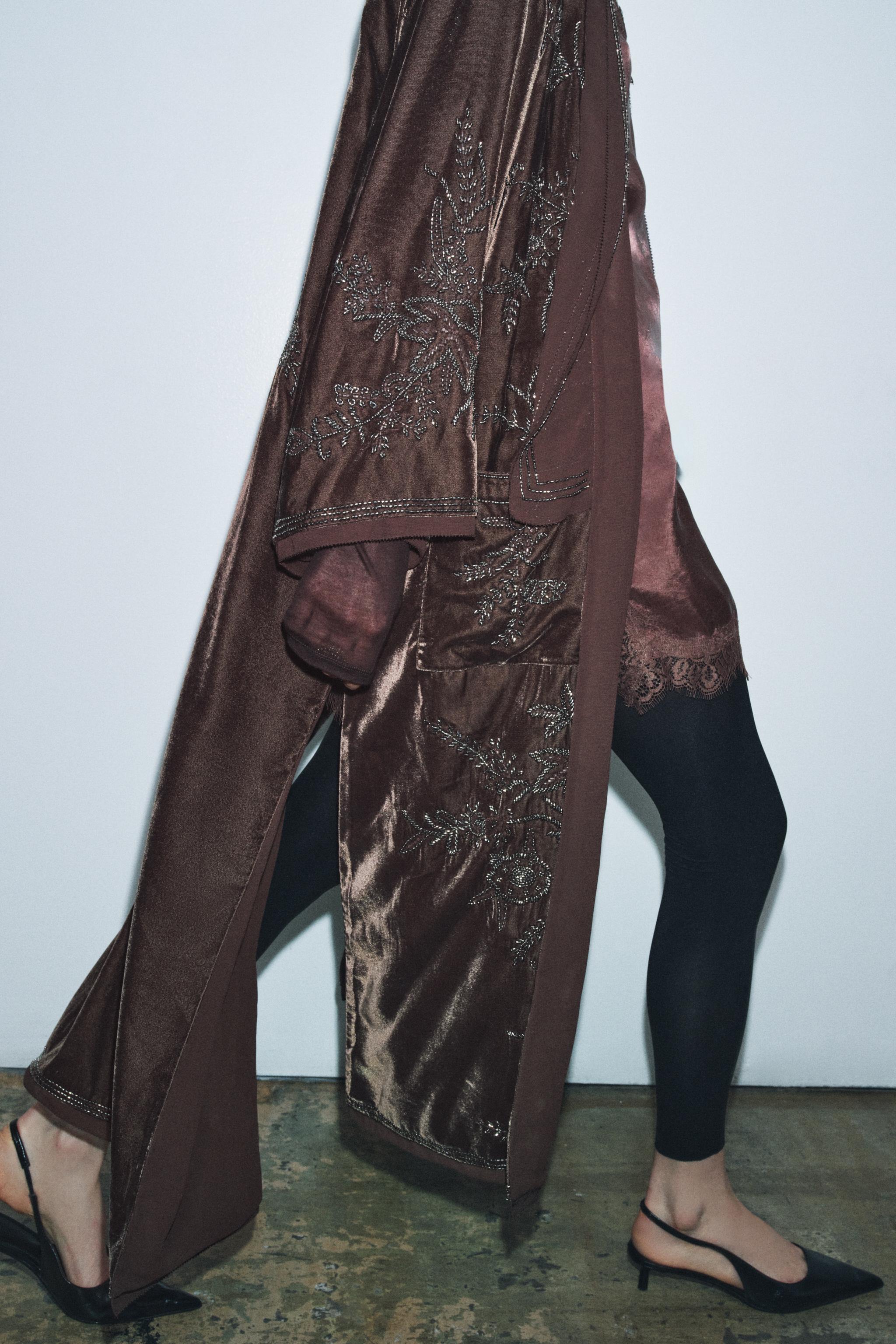 LIMITED EDITION BEADED VELVET KIMONO